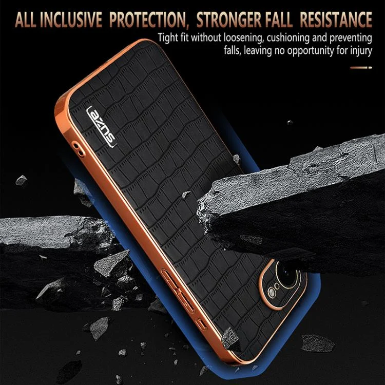 EDA006586322A_3.webp AZNS Electroplated Frame Crocodile Texture Full Coverage Phone Case, For iPhone 16e, For iPhone 16 Pro Max, For iPhone 16 Pro, For iPhone 16 Plus - Image 4