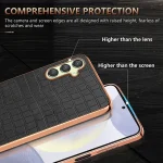 AZNS Electroplated Frame Crocodile Texture Full Coverage Phone Case, For Samsung Galaxy A25, For Samsung Galaxy A55, For Samsung Galaxy A35, For Samsung Galaxy S24 Ultra 5G - Image 6