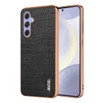 AZNS Electroplated Frame Crocodile Texture Full Coverage Phone Case, For Samsung Galaxy S23 FE 5G, For Samsung Galaxy A14, For Samsung Galaxy A34, For Samsung Galaxy A54
