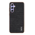 AZNS Electroplated Frame Crocodile Texture Full Coverage Phone Case, For Samsung Galaxy S23 FE 5G, For Samsung Galaxy A14, For Samsung Galaxy A34, For Samsung Galaxy A54 - Image 2