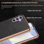 AZNS Electroplated Frame Crocodile Texture Full Coverage Phone Case, For Samsung Galaxy S23 FE 5G, For Samsung Galaxy A14, For Samsung Galaxy A34, For Samsung Galaxy A54 - Image 6