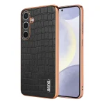 AZNS Electroplated Frame Crocodile Texture Full Coverage Phone Case, For Samsung Galaxy S24+ 5G, For Samsung Galaxy S24 5G, For Samsung Galaxy A15, For Samsung Galaxy A05s / M14