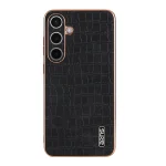 AZNS Electroplated Frame Crocodile Texture Full Coverage Phone Case, For Samsung Galaxy S24+ 5G, For Samsung Galaxy S24 5G, For Samsung Galaxy A15, For Samsung Galaxy A05s / M14 - Image 2