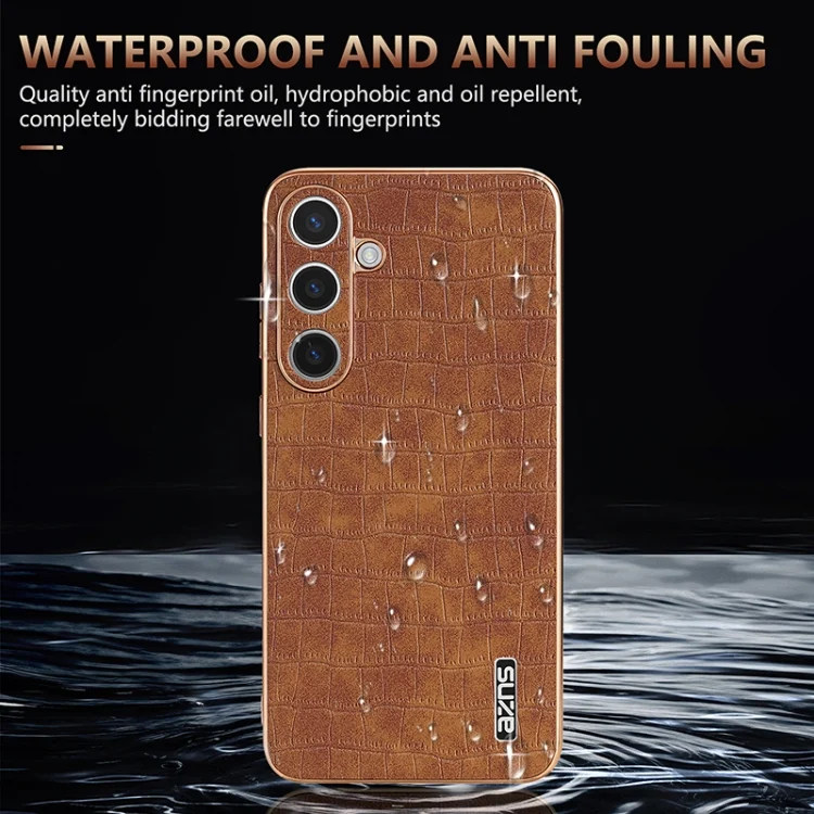 EDA006586513A_6.webp AZNS Electroplated Frame Crocodile Texture Full Coverage Phone Case, For Samsung Galaxy S24+ 5G, For Samsung Galaxy S24 5G, For Samsung Galaxy A15, For Samsung Galaxy A05s / M14 - Image 7
