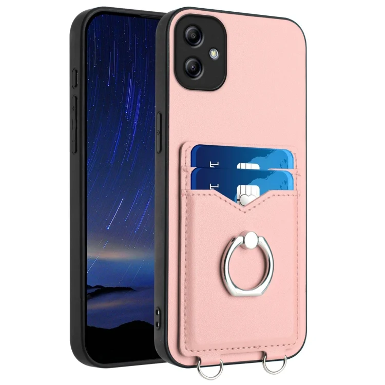 R20 Ring Card Holder Phone Case, For Samsung Galaxy F04 4G, For Samsung Galaxy A34 5G, For Samsung Galaxy A54 5G