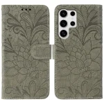 Lace Flower Embossing Flip Leather Phone Case, For Samsung Galaxy S25 Ultra 5G, For Samsung Galaxy S24 Ultra 5G, For Samsung Galaxy S21