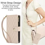 YM016 Rhombic Zipper Card Wallet Leather Phone Case with Lanyard, For Samsung Galaxy S25 Ultra 5G, For Samsung Galaxy S24 FE 5G - Image 7