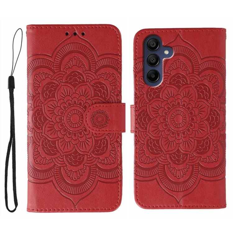 Sun Mandala Embossing Pattern Phone Leather Case, For Samsung Galaxy S25+ / S24+ 5G, For Samsung Galaxy S21 5G