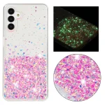 Transparent Frame Noctilucent Glitter Powder TPU Phone Case, For Samsung Galaxy A04S