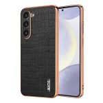 AZNS Electroplated Frame Crocodile Texture Full Coverage Phone Case, For Samsung Galaxy S23+ 5G, For Samsung Galaxy S23 5G, For Samsung Galaxy S22+ 5G, For Samsung Galaxy S22 5G