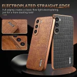 AZNS Electroplated Frame Crocodile Texture Full Coverage Phone Case, For Samsung Galaxy S23+ 5G, For Samsung Galaxy S23 5G, For Samsung Galaxy S22+ 5G, For Samsung Galaxy S22 5G - Image 3