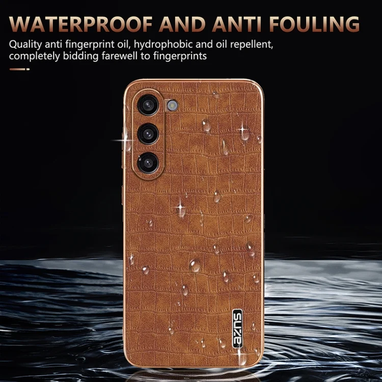 EDA006668705A_5.webp AZNS Electroplated Frame Crocodile Texture Full Coverage Phone Case, For Samsung Galaxy S23+ 5G, For Samsung Galaxy S23 5G, For Samsung Galaxy S22+ 5G, For Samsung Galaxy S22 5G - Image 6