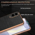 AZNS Electroplated Frame Crocodile Texture Full Coverage Phone Case, For Samsung Galaxy S25 Edge 5G, For Samsung Galaxy S25 5G, For Samsung Galaxy S25+ 5G, For Samsung Galaxy S25 Ultra 5G - Image 5