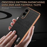 AZNS Electroplated Frame Crocodile Texture Full Coverage Phone Case, For Samsung Galaxy S25 Edge 5G, For Samsung Galaxy S25 5G, For Samsung Galaxy S25+ 5G, For Samsung Galaxy S25 Ultra 5G - Image 7