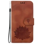 Lotus Embossed Leather Phone Case, For iPhone 13 Pro, For iPhone 13, For iPhone 12 / 12 Pro - Image 2