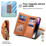 ESEBLE Star Series Lanyard Zipper Wallet RFID Leather Case, For Samsung Galaxy S25 FE 5G, For Samsung Galaxy S25 Edge 5G, For Samsung Galaxy S25 5G, For Samsung Galaxy S25+ 5G... - Image 5