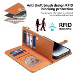 ESEBLE Star Series Lanyard Zipper Wallet RFID Leather Case, For Samsung Galaxy S25 FE 5G, For Samsung Galaxy S25 Edge 5G, For Samsung Galaxy S25 5G, For Samsung Galaxy S25+ 5G... - Image 7