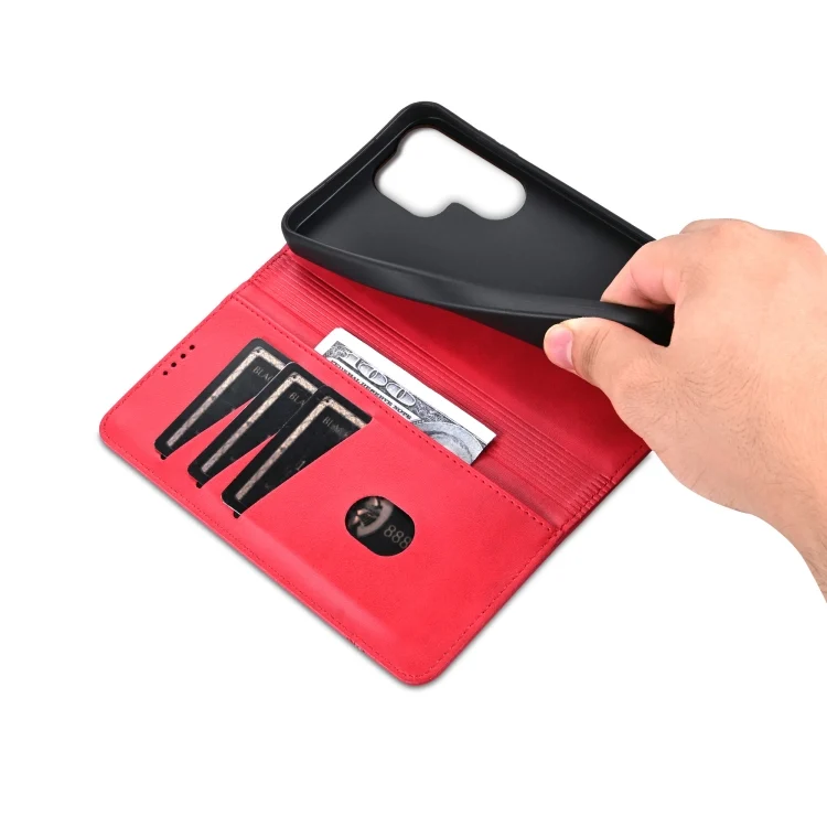 EDA006708804A_6.webp AZNS Magnetic Calf Texture Flip Leather Phone Case, For Samsung Galaxy S25 Ultra 5G, For Samsung Galaxy S24 FE 5G - Image 7