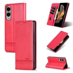 AZNS Magnetic Calf Texture Flip Leather Phone Case, For Samsung Galaxy S25 Edge 5G, For Samsung Galaxy S25 5G, For Samsung Galaxy S25+ 5G