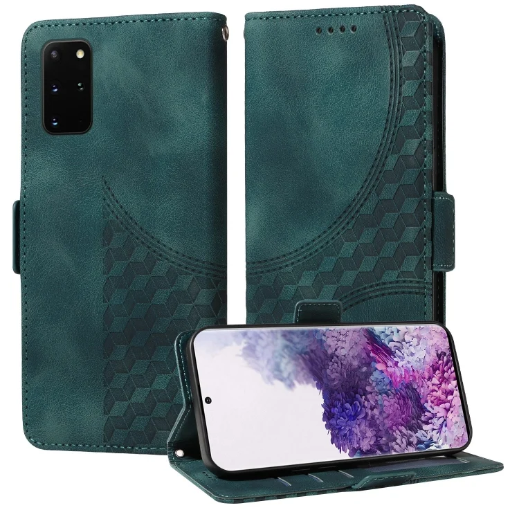 Embossed Rhombus Starry Leather Phone Case, For Samsung Galaxy S20, For Samsung Galaxy S20+