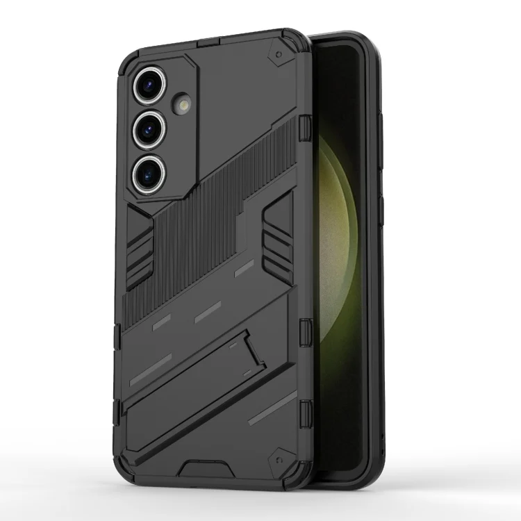 Punk Armor 2 in 1 PC + TPU Shockproof Phone Case with Invisible Holder, For Samsung Galaxy S24 FE 5G