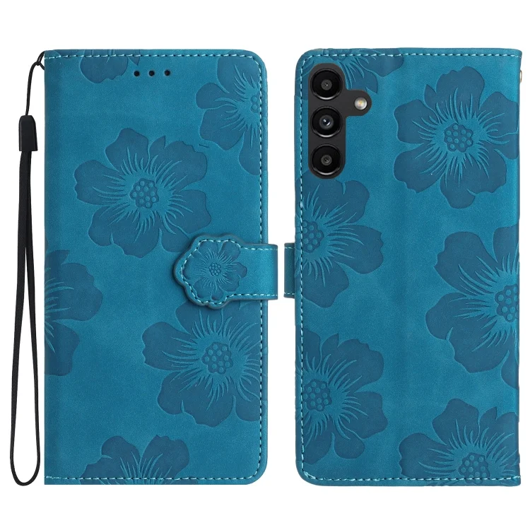 Flower Embossing Pattern Leather Phone Case, For Samsung Galaxy S24 FE 5G