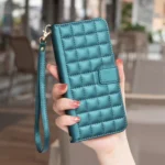 Square Texture Leather Phone Case, For iPhone 15, For iPhone 14 / 13, For iPhone 14 Pro - Image 7