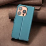 Square Texture Leather Phone Case, For iPhone 15 Pro Max, For iPhone 15 Pro, For iPhone 15 Plus / 14 Plus - Image 3