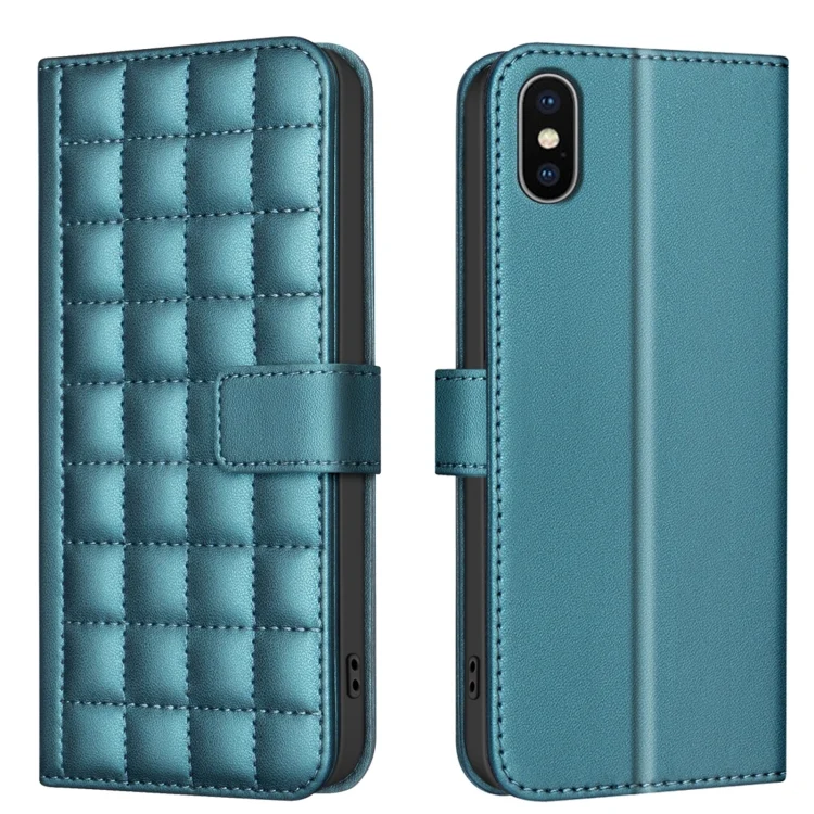 Square Texture Leather Phone Case, For iPhone XR, For iPhone XS Max, For iPhone 8 Plus / 7 Plus