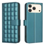 Square Texture Leather Phone Case, For iPhone 17 Pro Max, For iPhone 16e, For iPhone 16 Pro Max