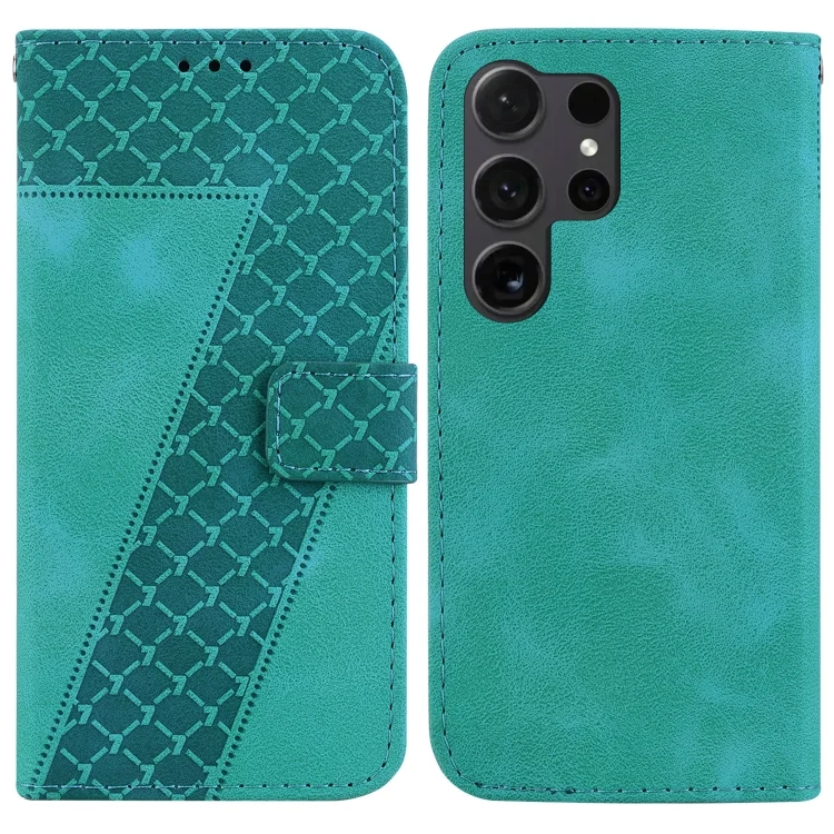 Seven-shaped Embossed Leather Phone Case, For Samsung Galaxy S25 Ultra 5G, For Samsung Galaxy S24 FE 5G