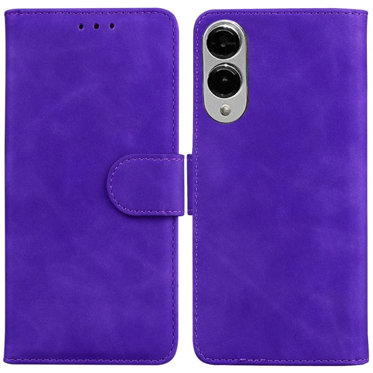 Skin Feel Pure Color Flip Leather Phone Case, For Samsung Galaxy S25 Edge 5G, For Samsung Galaxy S25 5G, For Samsung Galaxy S25+ 5G