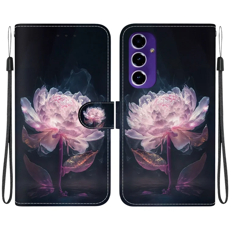 Crystal Texture Colored Drawing Leather Phone Case, For Samsung Galaxy S24 FE 5G