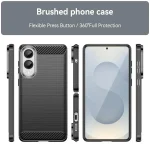 Carbon Fiber Brushed Texture TPU Phone Case, For Samsung Galaxy S25 Edge 5G, For Samsung Galaxy S25 5G, For Samsung Galaxy S25+ 5G, For Samsung Galaxy S25 Ultra 5G, For Samsung Galaxy S24 FE 5G - Image 2