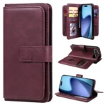 Multi-Function Wallet 10 Card Slots Leather Phone Case, For iPhone 17 Air, iPhone 16e, For iPhone 16 Pro Max
