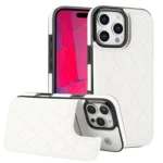 Double Buckle Rhombic PU Leather Phone Case, For iPhone 16 Pro Max, For iPhone 16 Pro