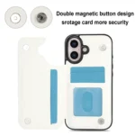 Double Buckle Rhombic PU Leather Phone Case, For iPhone 16 Plus, For iPhone 16 - Image 5