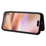 Carbon Fiber Texture Flip Leather Phone Case, For iPhone 16 - Image 5