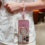 Dual-Love Leaves Gradient Glitter Bracelets Magsafe TPU Phone Case, For iPhone 11 Pro Max, For iPhone 11, For iPhone 11 Pro - Image 7