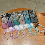 Dual-Love Leaves Gradient Glitter Bracelets Magsafe TPU Phone Case, For iPhone 11 Pro Max, For iPhone 11, For iPhone 11 Pro - Image 2