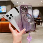 Dual-Love Leaves Gradient Glitter Bracelets Magsafe TPU Phone Case, For iPhone 11 Pro Max, For iPhone 11, For iPhone 11 Pro - Image 3