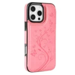 Double Buckle Butterfly Embossing PU Phone Case, For iPhone 16 Pro Max, For iPhone 16 Pro - Image 2