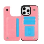 Double Buckle Butterfly Embossing PU Phone Case, For iPhone 16 Pro Max, For iPhone 16 Pro - Image 4