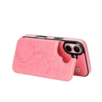 Double Buckle Butterfly Embossing PU Phone Case, For iPhone 16 Plus, For iPhone 16 - Image 5
