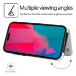 Double Buckle Crazy Horse Texture PU Phone Case, For iPhone 16 Pro Max, For iPhone 16 Pro - Image 4