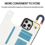 Double Buckle Crazy Horse Texture PU Phone Case, For iPhone 16 Pro Max, For iPhone 16 Pro - Image 5