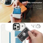 Double Buckle Crazy Horse Texture PU Phone Case, For iPhone 16 Pro Max, For iPhone 16 Pro - Image 6