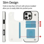 Double Buckle Crazy Horse Texture PU Phone Case, For iPhone 16 Pro Max, For iPhone 16 Pro - Image 7