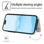 Double Buckle Crazy Horse Texture PU Phone Case, For iPhone 16 Plus, For iPhone 16 - Image 4