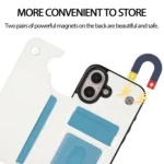 Double Buckle Crazy Horse Texture PU Phone Case, For iPhone 16 Plus, For iPhone 16 - Image 5